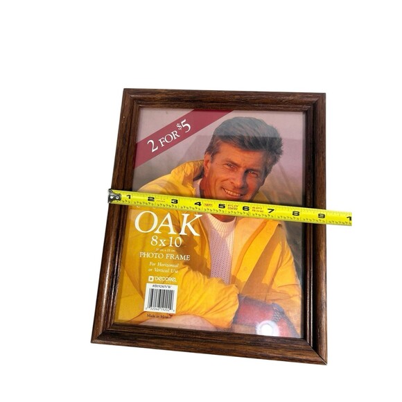 VTG Solid Oak Wood Photo Picture Frames Set Of 2 Decorel (1) 8x10 & (1) 5x7 - Picture 6 of 11